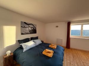 En eller flere senge i et værelse på Domaine de Tincourt, Authentic Champagne house