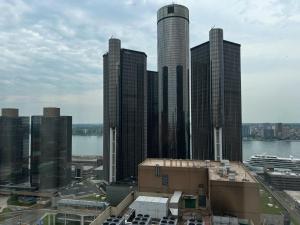 Udsigt til Detroit eller udsigt til byen taget fra lejligheden