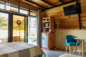 Et tv og/eller underholdning på Cabañas Alpinas en Oxapampa