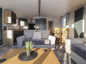 een woonkamer met een bank en een tafel bij Meadows Park 2 in Hull