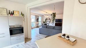 Kuchyň nebo kuchyňský kout v ubytování Appartement N1