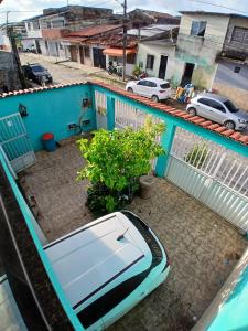 Bygningen som feriehuset ligger i