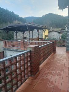 En generel udsigt til bjerge eller udsigt til bjerge taget fra feriehuset