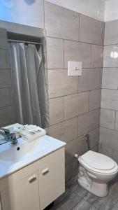 Koupelna v ubytování CabañPuente