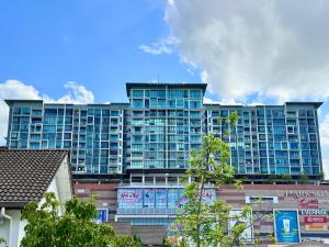 Bygningen som feriehuset ligger i