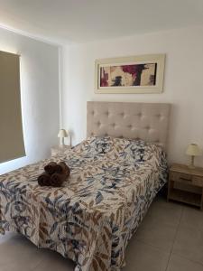 En eller flere senge i et værelse på Duplex en villa el chocon LO DE CARLITOS