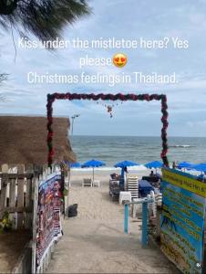 a picture of a beach with a christmas theme at Victoria Hotel in Hua Hin