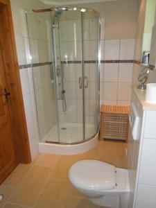 ザンクト・アンドレーアスベルクにあるSchöne Aussichtのバスルーム(シャワー、トイレ付)