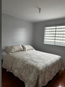 En eller flere senge i et værelse på COMODO Y AMPLIO DEPARTAMENTO, Temuco