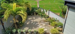 an overhead view of a garden with plants and trees at Villa Meghana in Galle