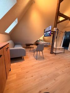 TV a/nebo společenská místnost v ubytování Pension Elisa