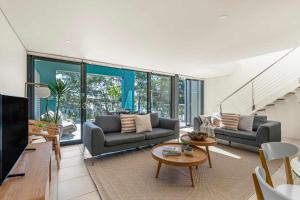 Khu vực ghế ngồi tại Bay Breeze - 3BR apt in the heart of Huskisson