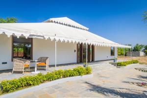 Bygningen som resortet ligger i