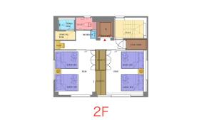 a floor plan of a building at Clover House in Tokyo