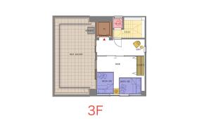 a floor plan of a building at Clover House in Tokyo +29 photos