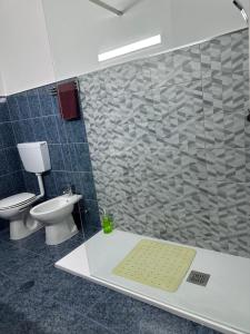 een badkamer met douche en toilet bij Boa Passagem in Peso da Régua +4 foto's