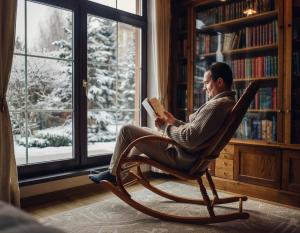 Appartement mit Garten v zimě