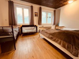 Giường trong phòng chung tại GR Appartements