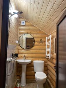 Phòng tắm tại Wooden House