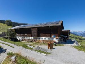 a large wooden building on the side of a hill at Apartment Hof Quadra by Interhome in Flerden