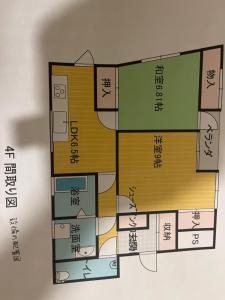 een plattegrond van een gebouw met Aziatische tekens erop bij Shinehouse2 in Kawaguchi +27 foto's