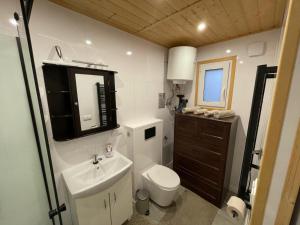 Phòng tắm tại Tiny Haus #4 - Ruhe & Wellness mit Sauna und Tiny Pool