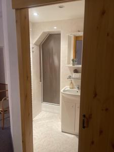 Et badeværelse på Rodinný penzion Míša