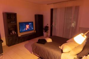 TV a/nebo společenská místnost v ubytování Blue Hole b&b Santeramo in colle e Jacuzzi Suite