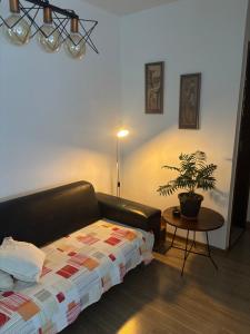 Ένα ή περισσότερα κρεβάτια σε δωμάτιο στο Apartamento Sofisticado na Freguesia