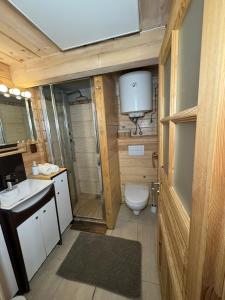 Koupelna v ubytování Szyszkowy Zakątek