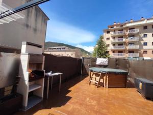 Balkón nebo terasa v ubytování Chalet adosado Anayet