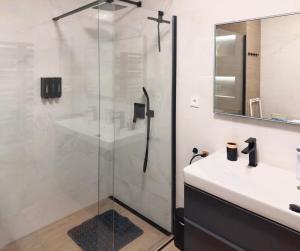 Koupelna v ubytování Apartmán Pohoda Trenčianske Teplice + 28 fotografií