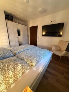 En eller flere senge i et værelse på Ferienwohnung Mein Platz im Harz