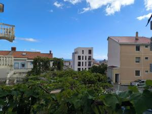 uitzicht op een stad met gebouwen en bomen bij Nar in Budva
