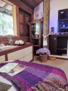 Et tv og/eller underholdning på Cabana da Pedra para Casal