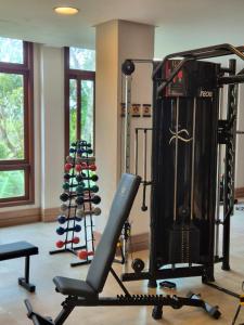 Fitnesscentret og/eller fitnessfaciliteterne på Vista Azul Apart Hotel - Pedra Azul