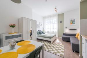 Et opholdsområde på Buda Studio Apartments