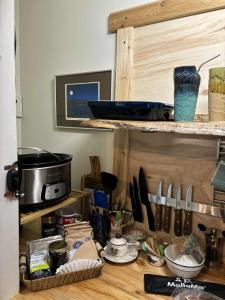 Kuchyň nebo kuchyňský kout v ubytování Sea 'N' Stars BNB