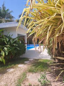 a view of a house with a palm tree at 20 ' keur in Boukot Ouolof +4 photos