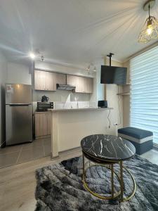 Kuchyň nebo kuchyňský kout v ubytování Departamento piscina y estacionamiento en condominio Villarrica