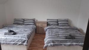 Postel nebo postele na pokoji v ubytování Gara mare living-dormitor + 4 fotografie