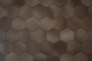 an overhead view of a wooden hexagonal pattern at Broadway in Rockport
