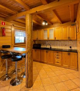 Køkken eller tekøkken på Domek Nad Stawem I