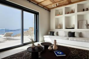 Et opholdsområde på Private Villa Houlakia Mikonos