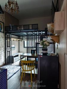 Køkken eller tekøkken på โรงแรม เลิฟ บีเคเค