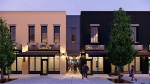 a rendering of the front of a building at The Clayfield, in the Unbound Collection by Hyatt in Niagara-on-the-Lake