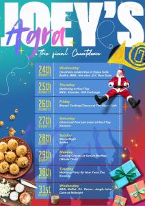 ein Flyer für die jährliche Weihnachtsveranstaltung in Avalon in der Unterkunft Joey's Hostel Agra - 200m from Taj Mahal in Agra