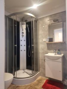 Et badeværelse på Hotel Silonce Radevormwald am See -ruhige Lage im Grünen, Parkplatz und Garten ideal für Natur und Wanderfans + 62 billeder