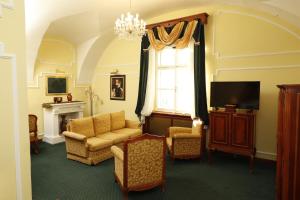 Khu vực ghế ngồi tại Hotel Leopold I