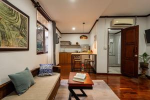 Et opholdsområde på BlueHome Apartment